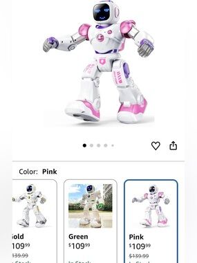 Ruko 1088 Pink Interactive Rechargeable Robot Toy